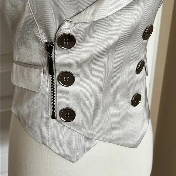 NWT Bebe silver jacket pencil skirt suit set - Picture 4 of 12